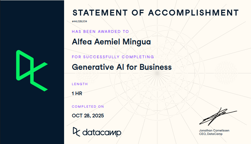 DataCamp Certificate 5