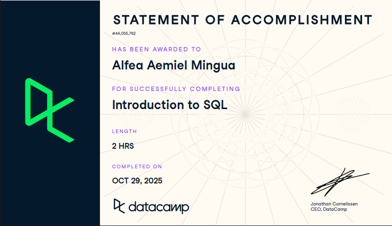 DataCamp Certificate 6